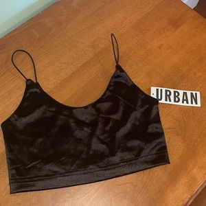 Urban Outfitters Black Spaghetti Strap Crop Top